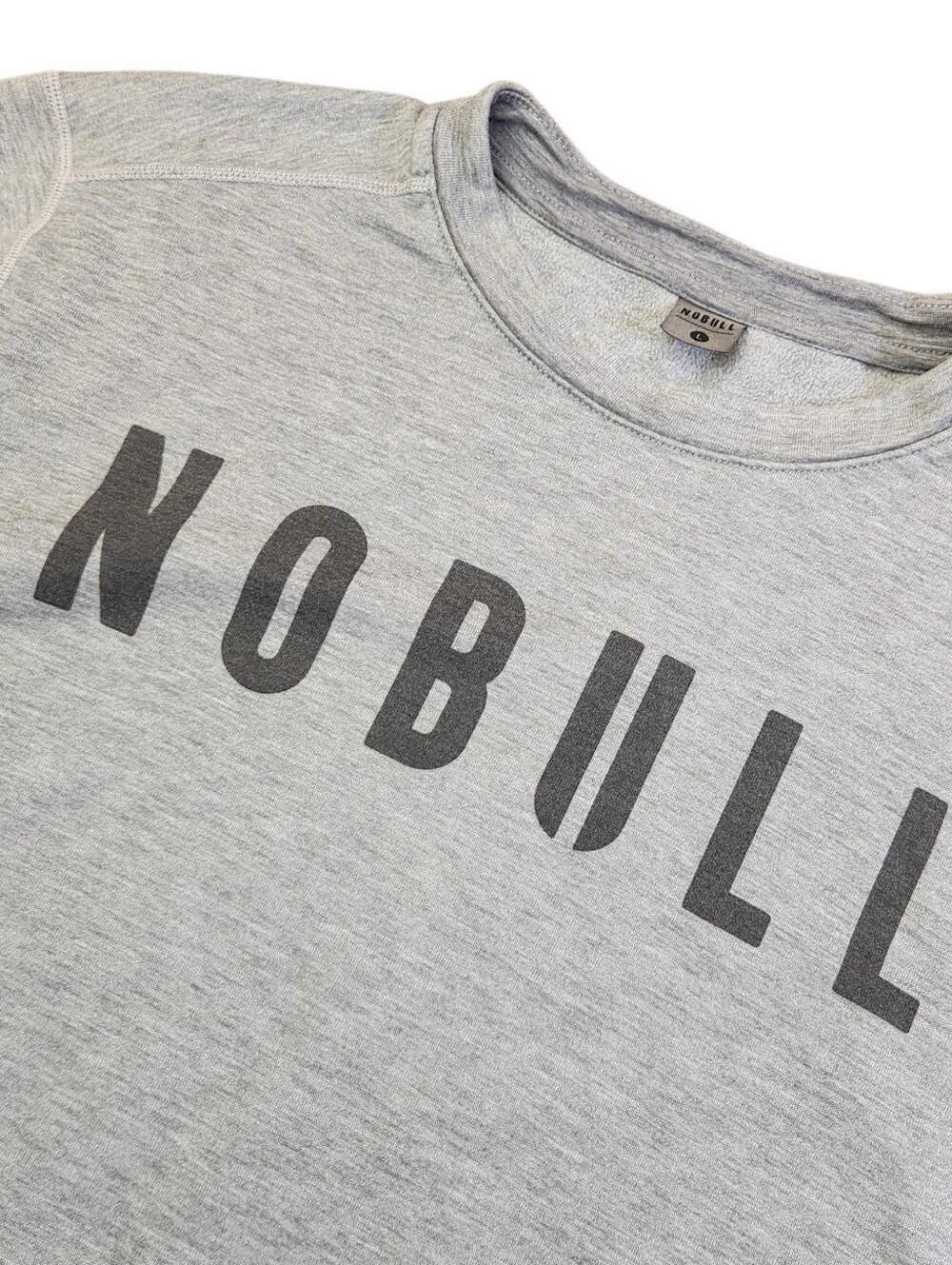 Nobull Gym Workout Activewear Gray Pullover Long Sleeve Sweatshirt Mens Size L